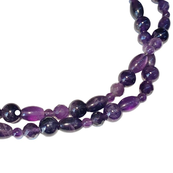 Jay King 925 Amethyst Purple Double Strand Beaded Necklace - Picture 3 of 16